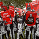 Environmental protesters demonstrate against recent government plans to mine coal and open a coal-fired power plant, in downtown Nairobi, Kenya Tuesday, June 5, 2018. Kenyan activists protested plans for the joint venture between the Kenyan and Chinese governments in Lamu County, saying it will have devastating effect on the environment and health of local populations.